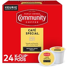 Community Coffee Cafe Special Coffee Keurig® K-Cup® Pods, Medium Dark Roast, 24/Box (5000374325)