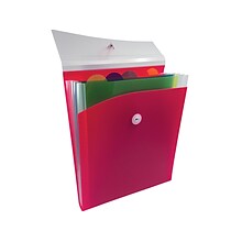Better Office Expandable Heavy Duty Plastic File, 6-Pocket, Letter Size, Assorted Colors (59570)