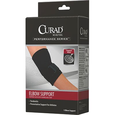 Curad® Elbow Sleeve with Compression Straps; Large