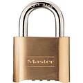 Master Lock® Combination Padlock; Brass, Settable Combination, 6/BX