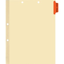 Medical Arts Press® Position 1 Colored Side-Tab Chart Dividers, History/Physical, Orange