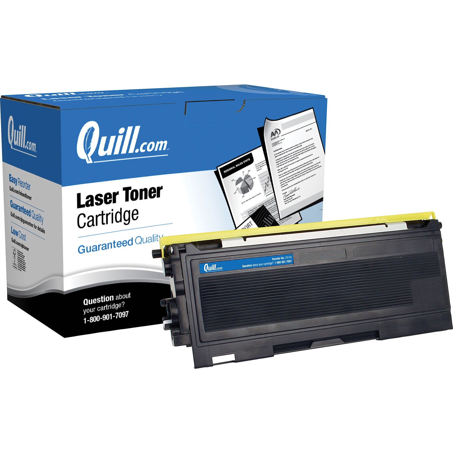 Quill Brand® Remanufactured Black Standard Yield Toner Cartridge Replacement for Brother TN-350 (TN350) (Lifetime Warranty)