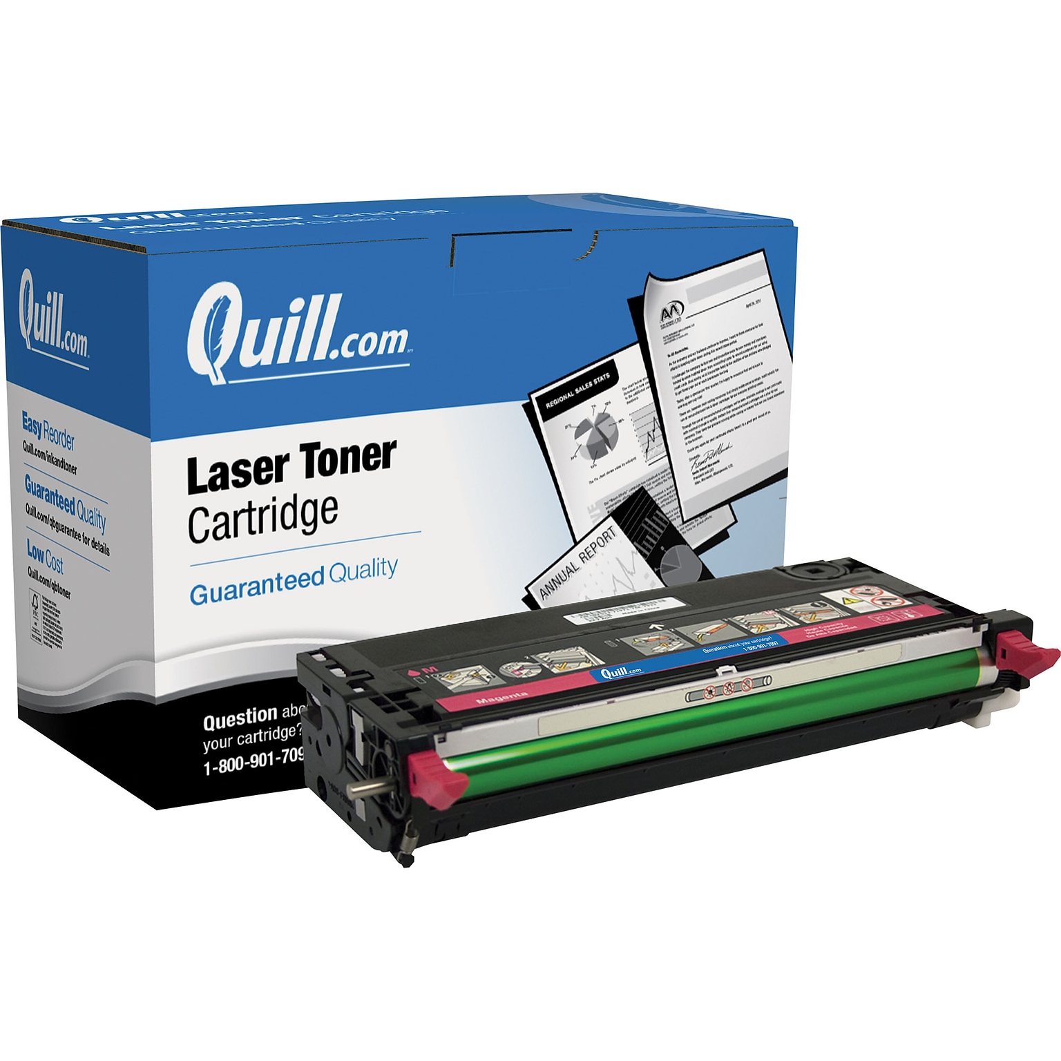 Quill Brand Remanufactured Laser Toner Cartridge for Dell™ 3110CN and 3115CN High Yield Magenta (100% Satisfaction Guaranteed)