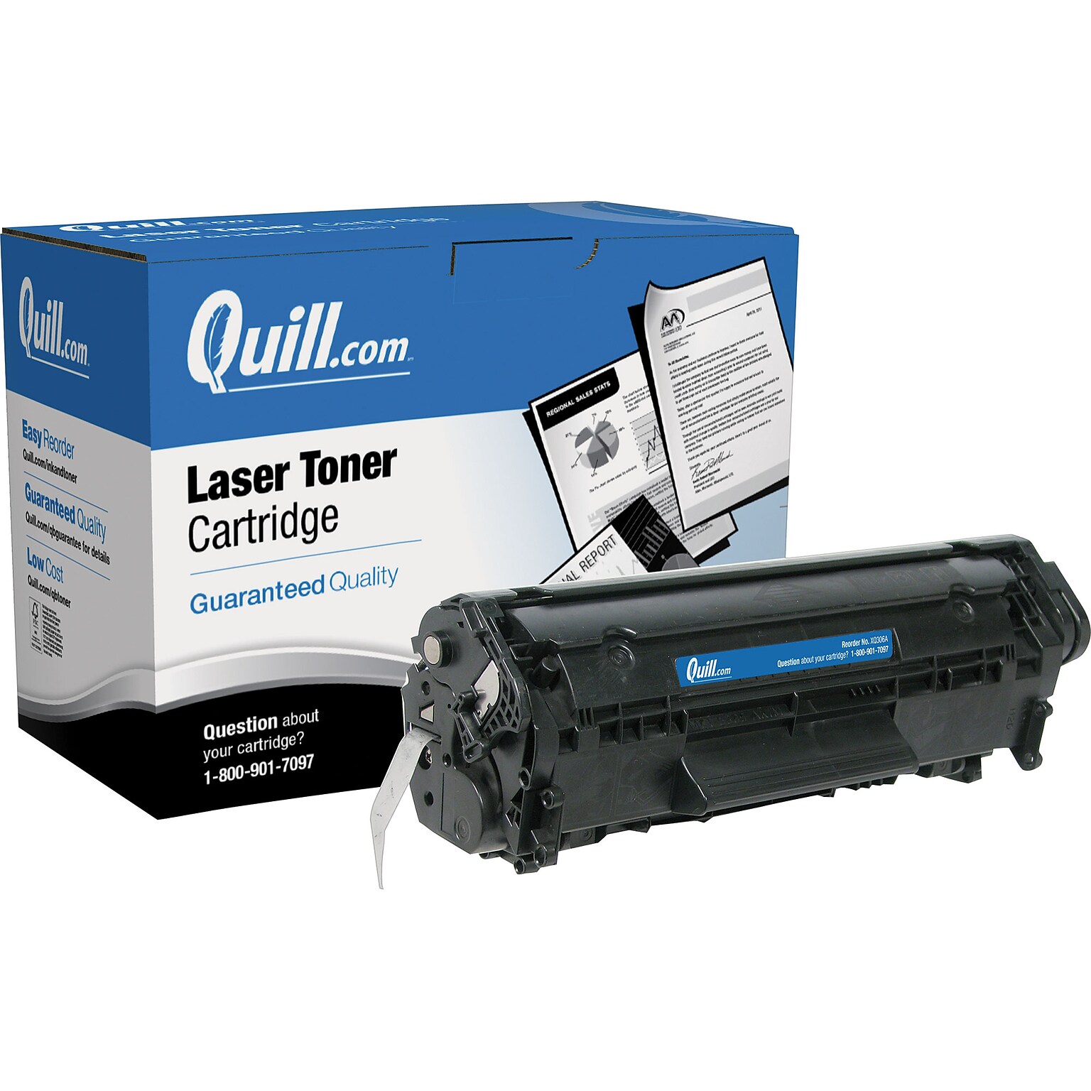 Quill Brand Remanufactured Black Standard Yield Toner Cartridge Replacement for HP 12A (Q2612A)
