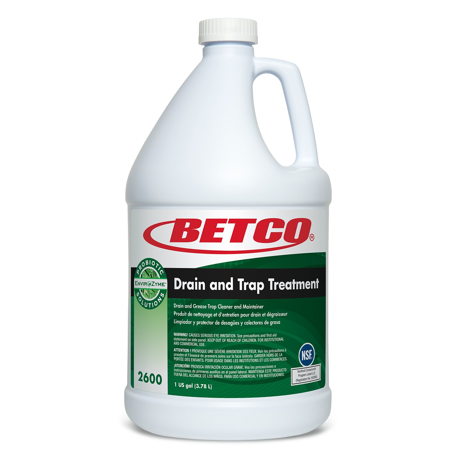 Betco Probiotic Solutions Drain and Trap Treatment, Ocean Scent, 1 gal Bottle, 4/Carton (BET26000400)