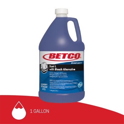 Betco Symplicity Duet L Laundry Detergent, 1 gal, Fresh Scent, 4/Carton (BET4750400)