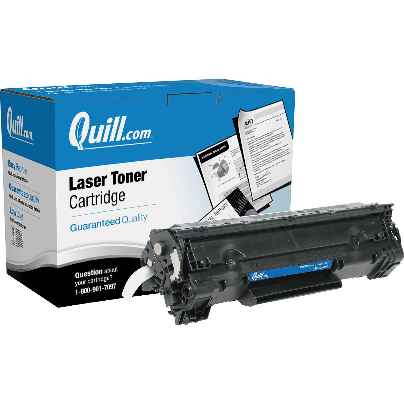 Quill Brand® Remanufactured Black Extended Yield Toner Cartridge Replacement for HP 35A (CB435A) (Lifetime Warranty)
