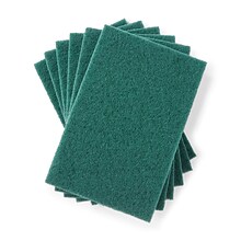 Coastwide Professional™ Medium Duty Scouring Pad, Green, 10/Pack (CW56787)