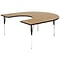 60x66 Oak Horseshoe-Shaped Table