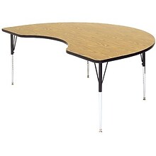 Oak 48x72 Kidney-Shaped Activity Table