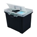 Iris® Portable Plastic File Box; Black