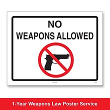 ComplyRight™ Weapons Law Poster Service, Virginia, 11 x 8.5 (U1200CWPVA)