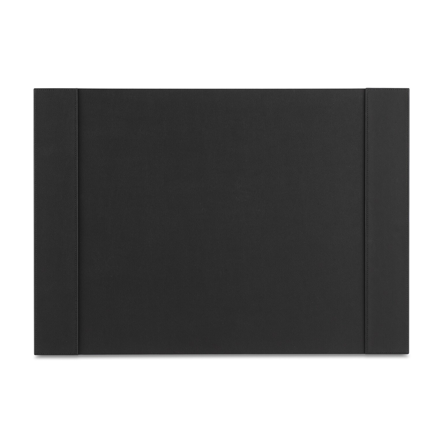 Staples Refillable Faux leather Desk Pad with Side Rail, 24 x 17, Black (ST45058-CC)