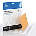 Quill Brand® Laser Address Labels, 1/2 x 1-3/4, Clear, 2,000 Labels (Comparable to Avery 5667)