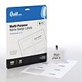 Quill Brand Self Adhesive Name Badges, 2-1/3 x 3-3/8, White, 8 Labels/Sheet, 50 Sheets/Pack (Compare to Avery 5395)