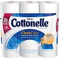 Kleenex® Cottonelle® CleanCare® Toilet Paper, 1-Ply, 208 Sheets/Roll, 18 Double Rolls/Pack (45249/38561)