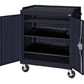 Sandusky Mobile Tablet Storage Cart; Navy Blue, 43Hx36Wx24D