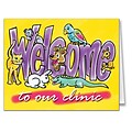 Medical Arts Press® Veterinary Welcome Cards; Welcome, Cartoon Pets, Blank Inside