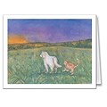Medical Arts Press® Veterinary Greeting Cards; Dog & Cat Sunset, Blank Inside