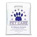 Medical Arts Press® Veterinary Personalized Large 2-Color Supply Bags; Paw Prints, Pet Care