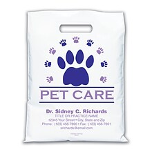 Medical Arts Press® Veterinary Personalized Large 2-Color Supply Bags; 9 x 13, Paw Prints, Pet Care