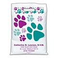 Medical Arts Press® Veterinary Personalized Large 2-Color Supply Bags; Large & Small Paw Prints