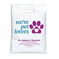 Medical Arts Press® Veterinary Personalized 2-Color Jumbo Supply Bags; 12 x 16, Paw/Heart, Were Pe