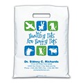 Medical Arts Press® Veterinary Personalized Large 2-Color Supply Bags; Healthy Pets are Happy Pets