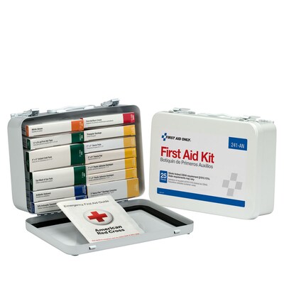 First Aid Only™ ANSI Metal First Aid Kit for 25 People (241-AN)