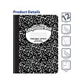 Better Office 1-Subject Composition Notebooks, 7.5 x 9.75, College Ruled, 100 Sheets, Black, 12/Pa