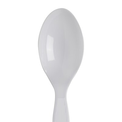 Dixie Plastic Teaspoon 5-7/8", Medium-Weight, White, 1,000/Carton (TM217)
