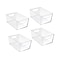 Azar X-Large Open Lid Storage Tote, Clear, 4/Pack (556239)