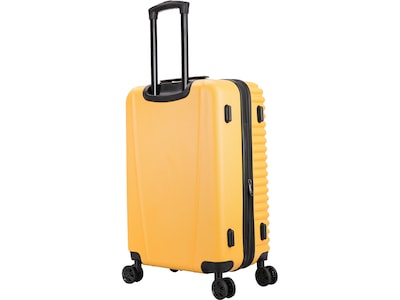 InUSA Ally 23.3" Hardside Suitcase, 4-Wheeled Spinner, TSA Checkpoint Friendly, Mustard (IUALL00M-MUS)