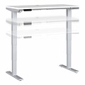 Bush Business Furniture Move 40 Series 48W Electric Height Adjustable Standing Desk, White/Cool Gra