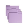 Smead File Folders, 1/3-Cut Tab, Letter Size, Lavender, 100/Box (12443)