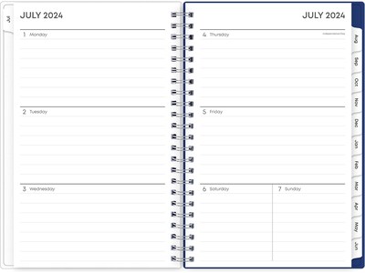 2024-2025 Blue Sky Chanson 5 x 8 Academic Weekly & Monthly Planner, Plastic Cover, Blue (128694-A2