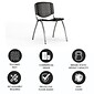 Flash Furniture HERCULES Series Plastic Stack Chair, Black (RUTF01ABK)