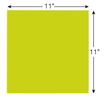 Post-it Notes, 11 x 11, Green, 30 Sheet/Pad (BN11G)