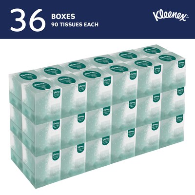 Kleenex Professional Naturals Cube Facial Tissue, 2-ply, White, 90 Tissues/Box, 36 Boxes/Case (21272