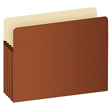 Pendaflex Reinforced File Pocket, 3 1/2 Expansion, Legal Size, Redrope (902936)