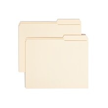 Smead File Folders, Reinforced 2/5-Cut Right Position, Guide Height, Letter Size, Manila, 100/Box (1