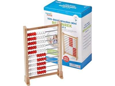 hand2mind Mini 100-bead Rekenrek, White/Red, 25/Set (93383)