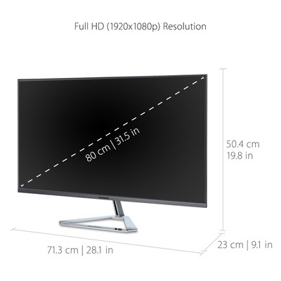 ViewSonic 32" 75 Hz LCD Monitor, Silver/Black (VX3276-MHD)
