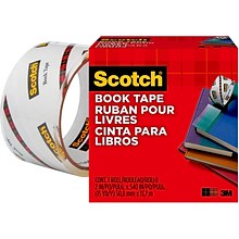 Scotch Book Transparent Tape, 2 x 15 yds. (845-200)