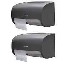 Alpine Industries Side-by-Side Double Roll Toilet Tissue Dispenser, Gray, 2/Pack (452-GRY-2PK)