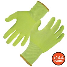 Ergodyne ProFlex 7040 Seamless Knit Cut Resistant Gloves, Food Safe, ANSI A4, Lime, Large, 144 Pairs