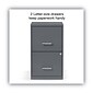 Alera® Soho 2 File-Drawer Vertical Standard File Cabinet, Letter Size, Lockable, 24.1"H x 14"W x 18"D, Charcoal (2806760)