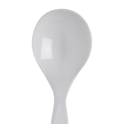Dixie Heavy-Weight Polystyrene Plastic Soup Spoons by GP PRO, White, 1000/Carton (SH217)