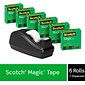 Scotch® Magic™ Invisible Tape with Dispenser, 3/4" x 27.77 yds., 6 Rolls/Pack (810C40BK)