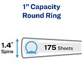 Avery Economy 1 3-Ring Non-View Binders with Label Holder, Round Ring, Black (04301)